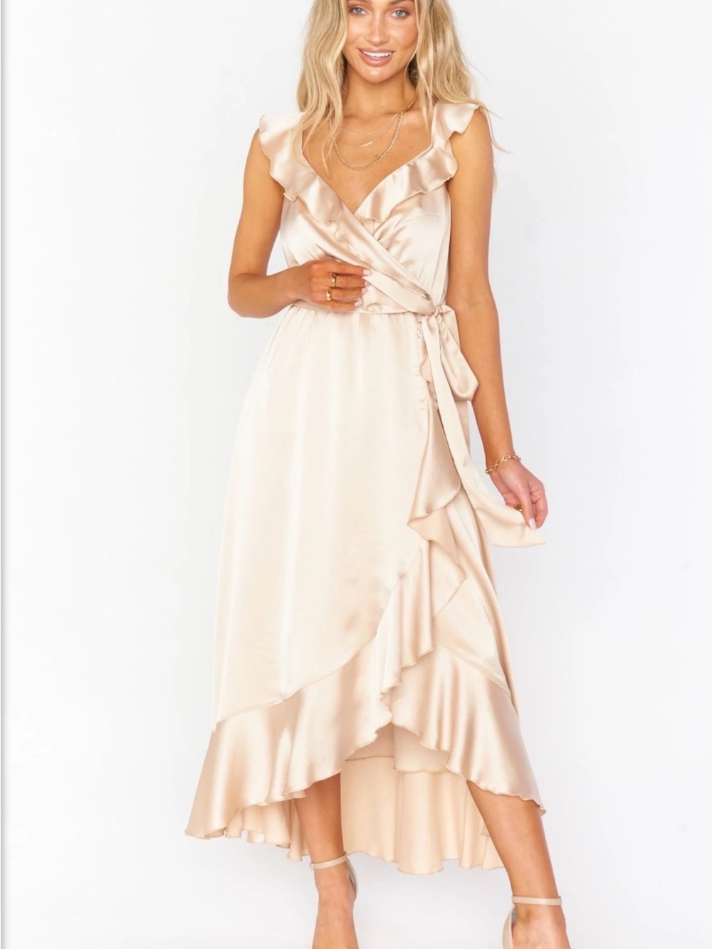Show Me Your MuMu Samantha Ruffle Wrap Dress